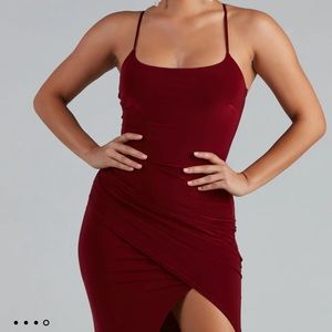 Get The Scoop Maxi Dress Burgundy